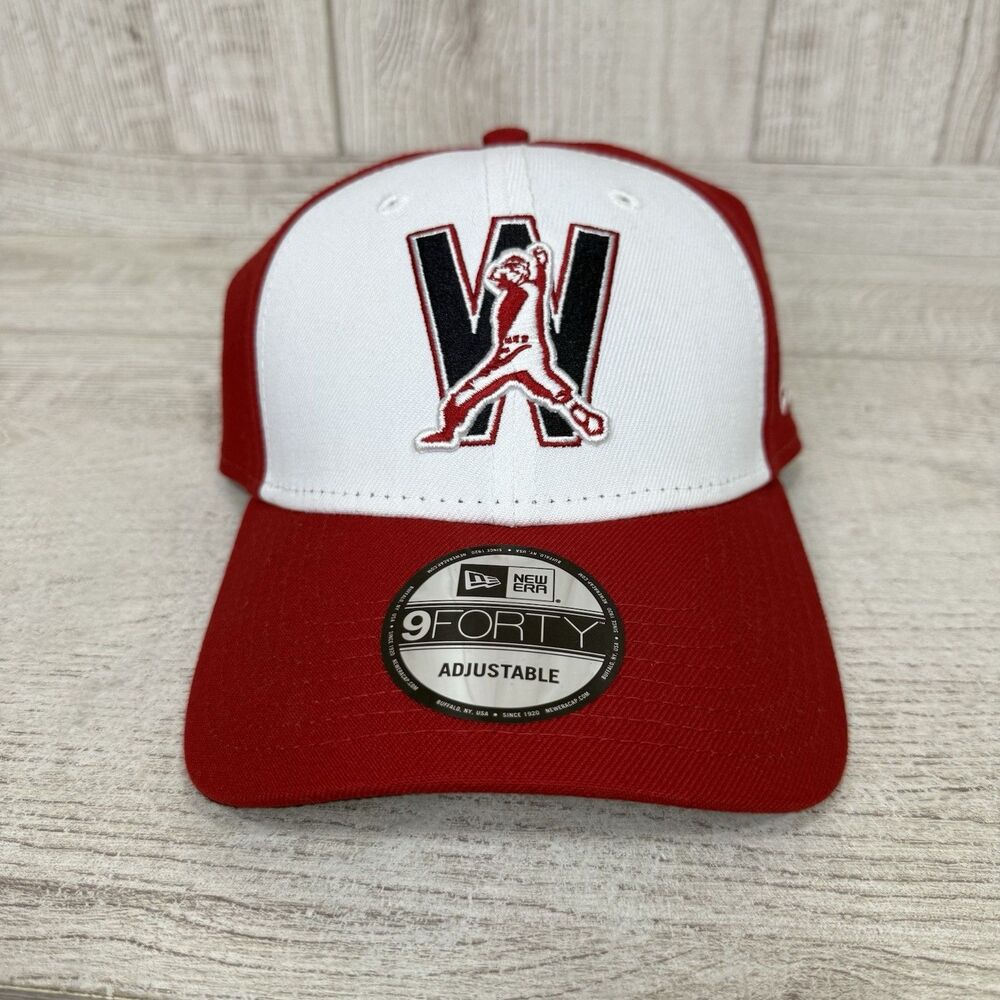 New Era 9FORTY Washington Nationals Adjustable Hat White Red MLB Baseball Cap